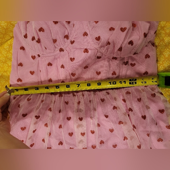 Betsey Johnson Pink Glitter Heart Dress - Picture 5 of 5